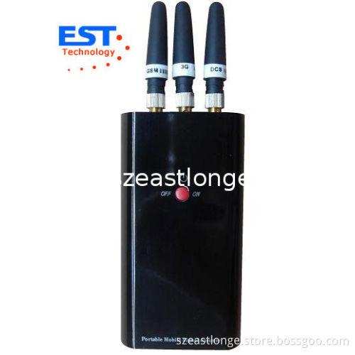 Handheld 3g Portable Cell Phone Jammer / Blocker Est-808ha , 2100 - 2200mhz